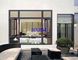 Windows en bois plaqué en aluminium économiseur d'énergie, Windows en aluminium intérieur pour les villas de luxe